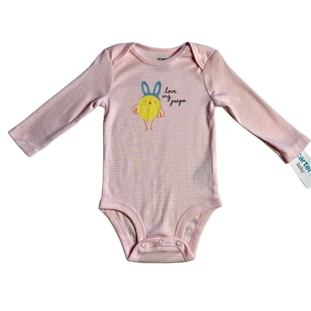 CARTER’S BABY 6M Easter Chick Bodysuit -“ LOVE MY PEEPS”